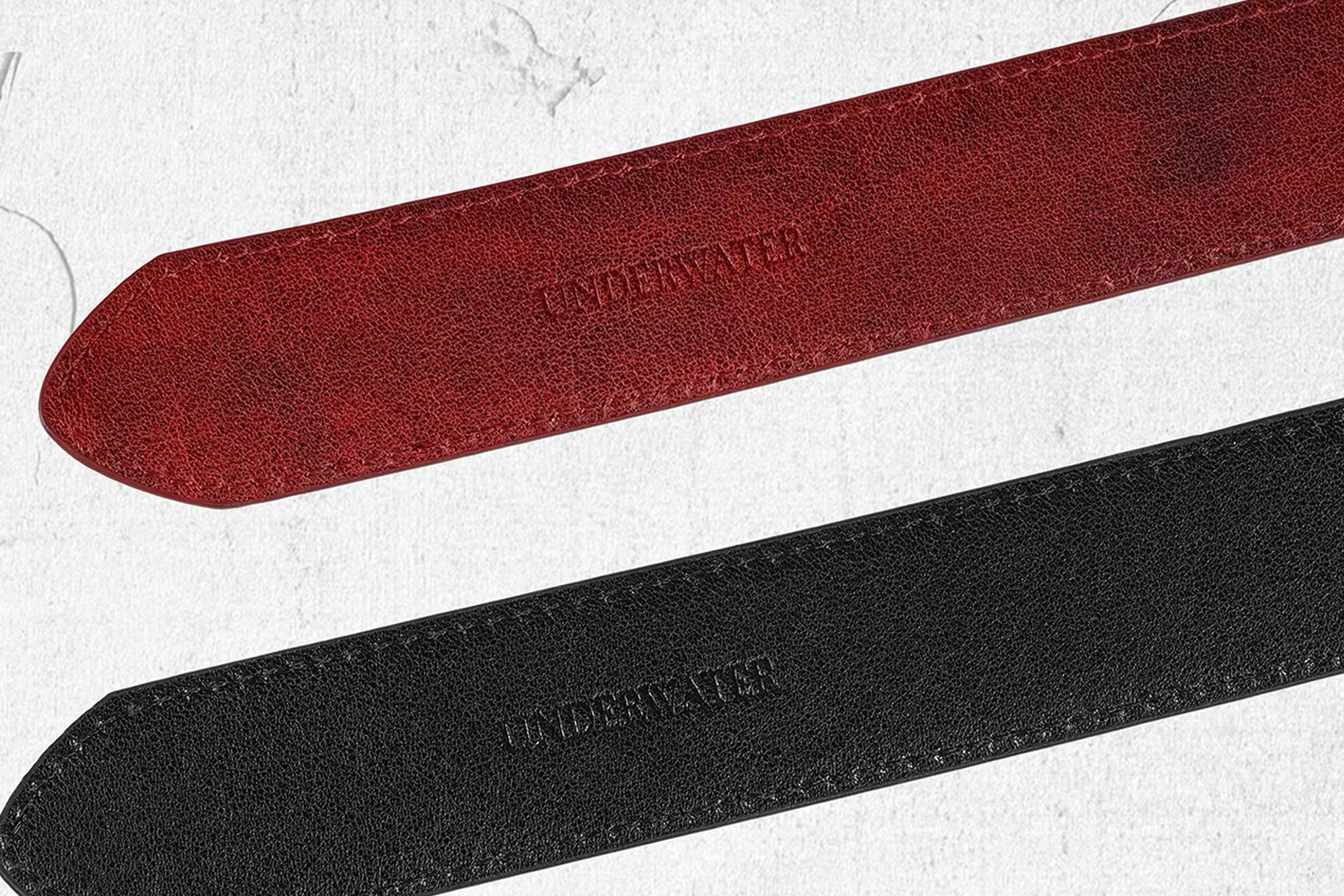 UNDERWATER Lucifer Buckle Calf Leather Belt-Accessories-One Size-Black-Free Shipping Leatheretro