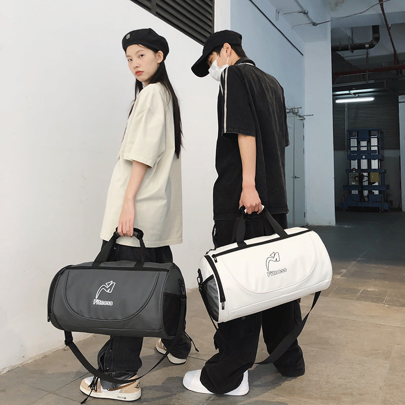 Men's Durable Nylon Gym Bag-Duffle Bag-Black-Free Shipping Leatheretro