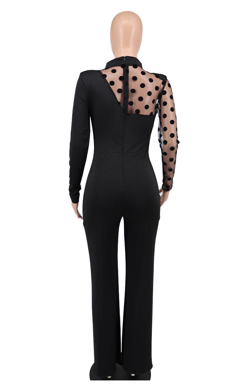 Causal Women Black Fall Jumpsuits-Suits-Black-S-Free Shipping Leatheretro