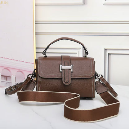 Genuine Leather Crossbody Bag for Women-Handbags-Coffee-Free Shipping Leatheretro