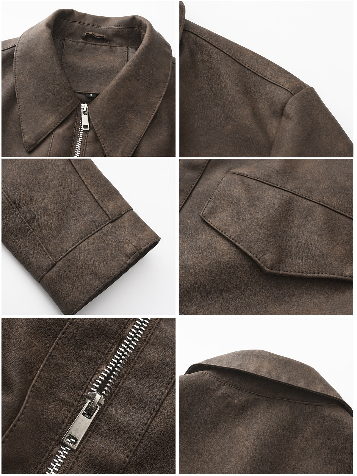 Women's Faux Leather Jacket-Lotus root pink #7-S-Free Shipping Leatheretro