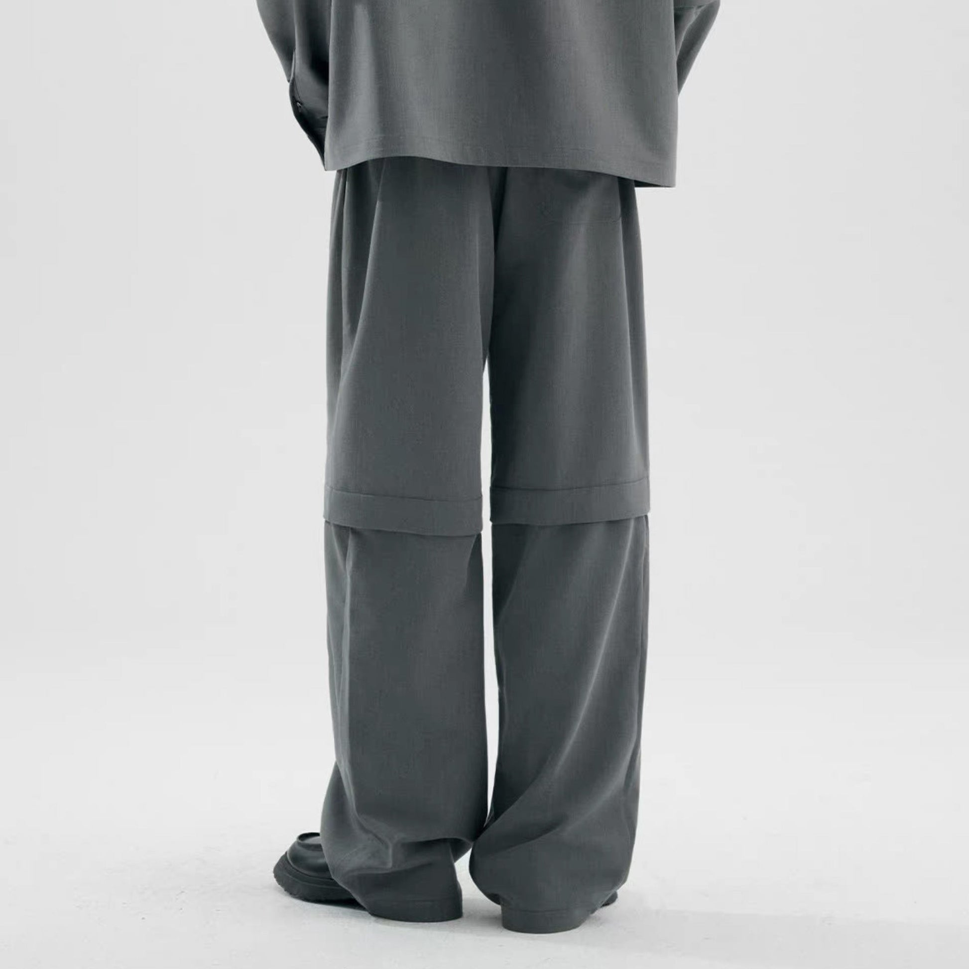 TIWILLTANG Detachable Drawstring Straight-Leg Pants-Pants-S-White-Free Shipping Leatheretro