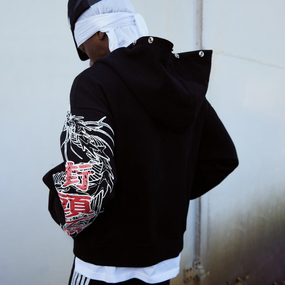 VINKID Graphic Studded Zip-Up Hoodie-Jacket-S-Free Shipping Leatheretro