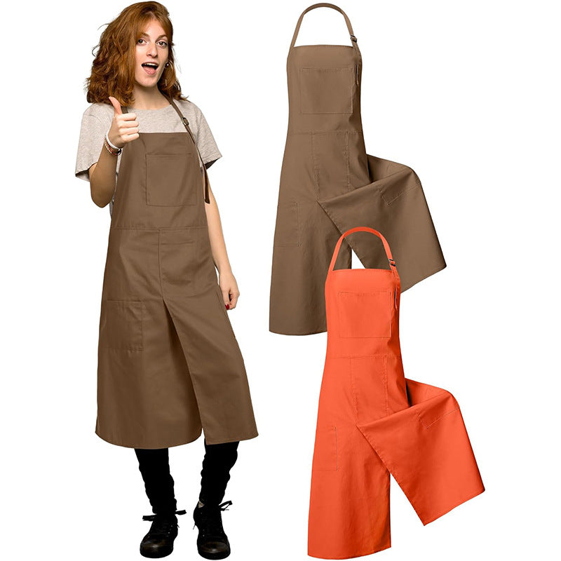 Waterproof & Oil-Resistant Polyester Apron-Apron-Black + Blue-Free Shipping Leatheretro