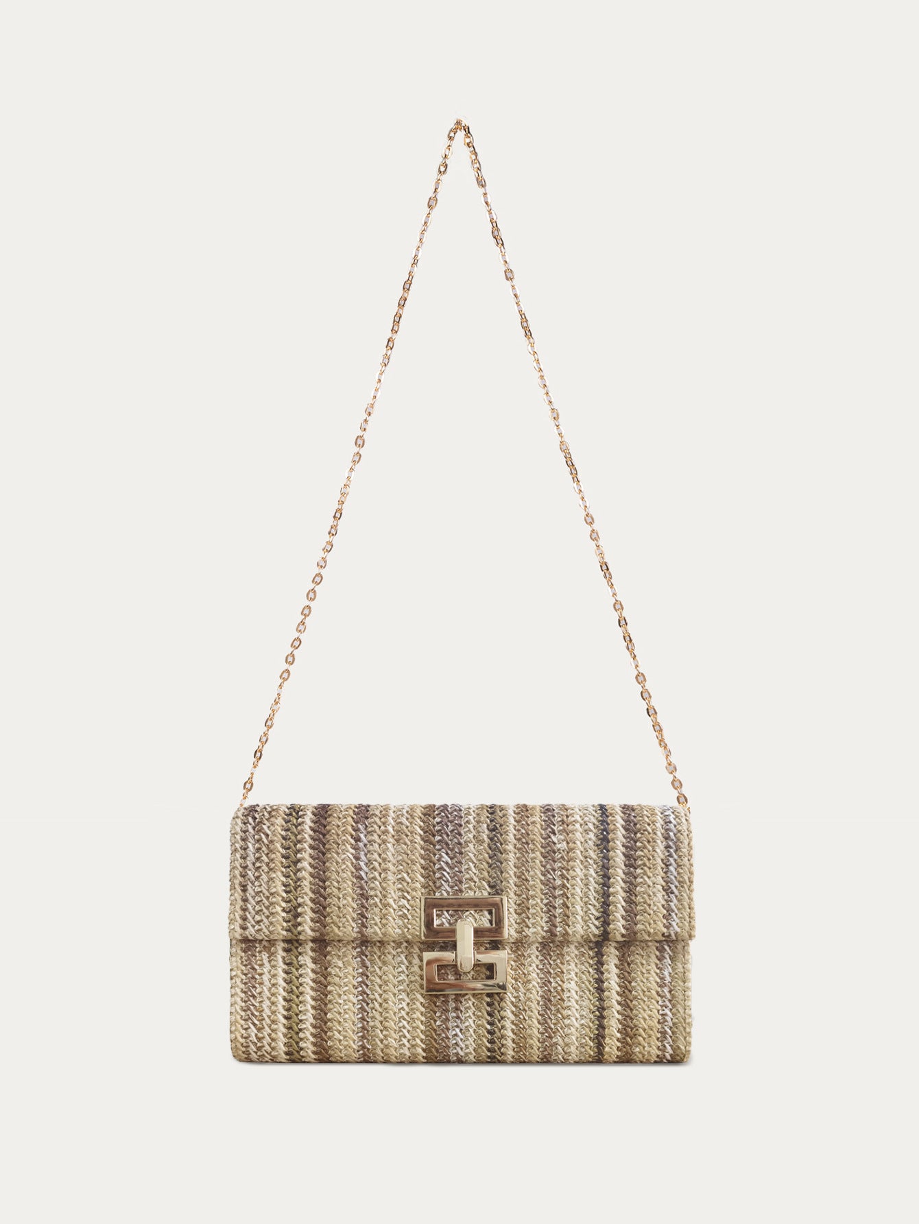 Rattan Weave Clutch Crossbody Bag-bronzing-Free Shipping Leatheretro
