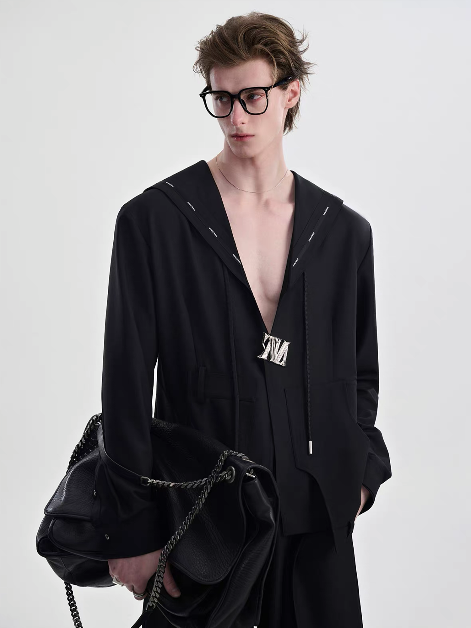 TIWILLTANG Minimal Sailor Collar Shirt-Shirt-S-White-Long-Free Shipping Leatheretro
