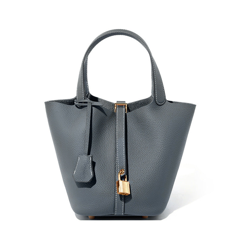 Luxury Leather Bucket Bag for Women-handbags-black-Free Shipping Leatheretro