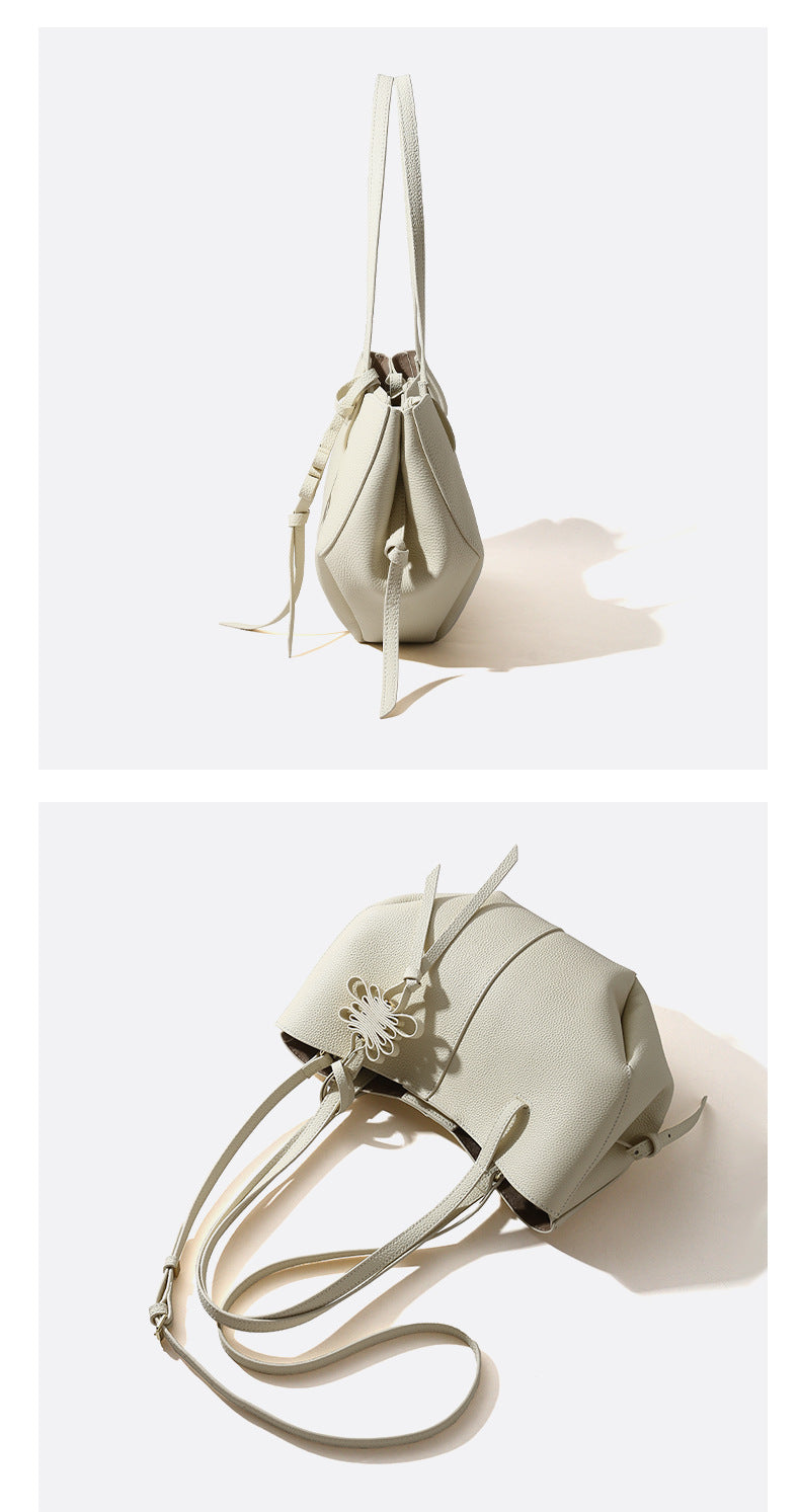 Women's Genuine Leather Tote Bag-Shoulder Bags-black-Free Shipping Leatheretro