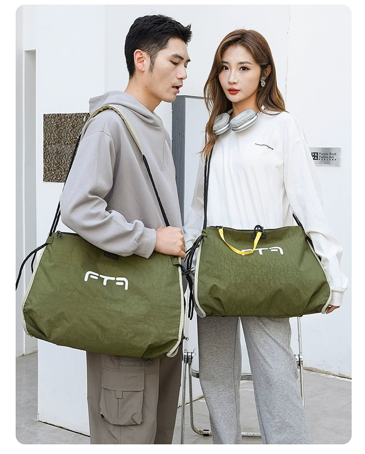 BOOM AB Side The Versatile Voyager: Reversible Tote & Crossbody Bag-Yellow Gray-Large-Free Shipping Leatheretro