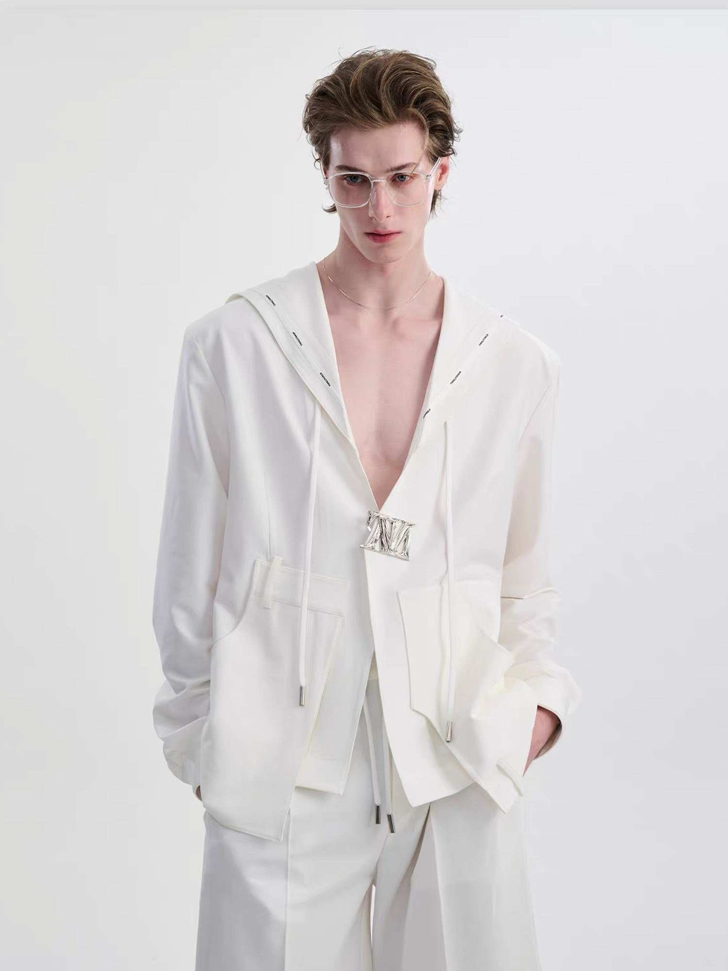 TIWILLTANG Minimal Sailor Collar Shirt-Shirt-S-White-Long-Free Shipping Leatheretro