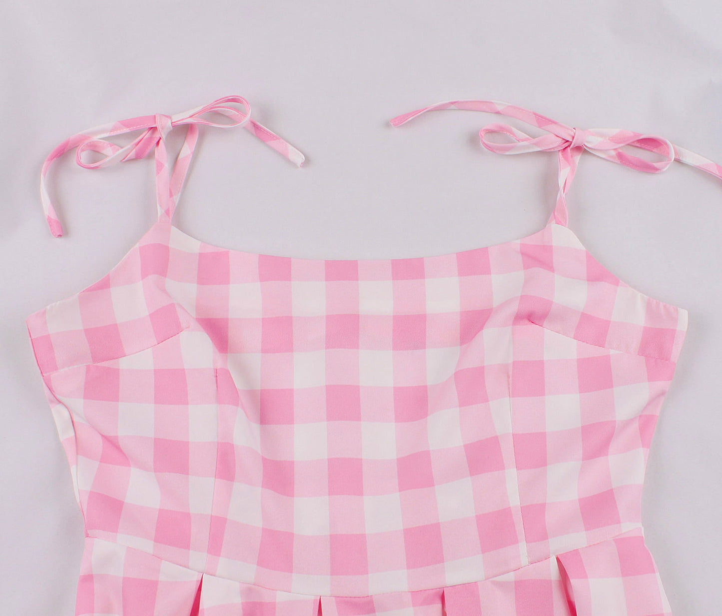 Vintage Sweet Bow Spaghetti Straps Dresses-Dresses-Pink-S-Free Shipping Leatheretro