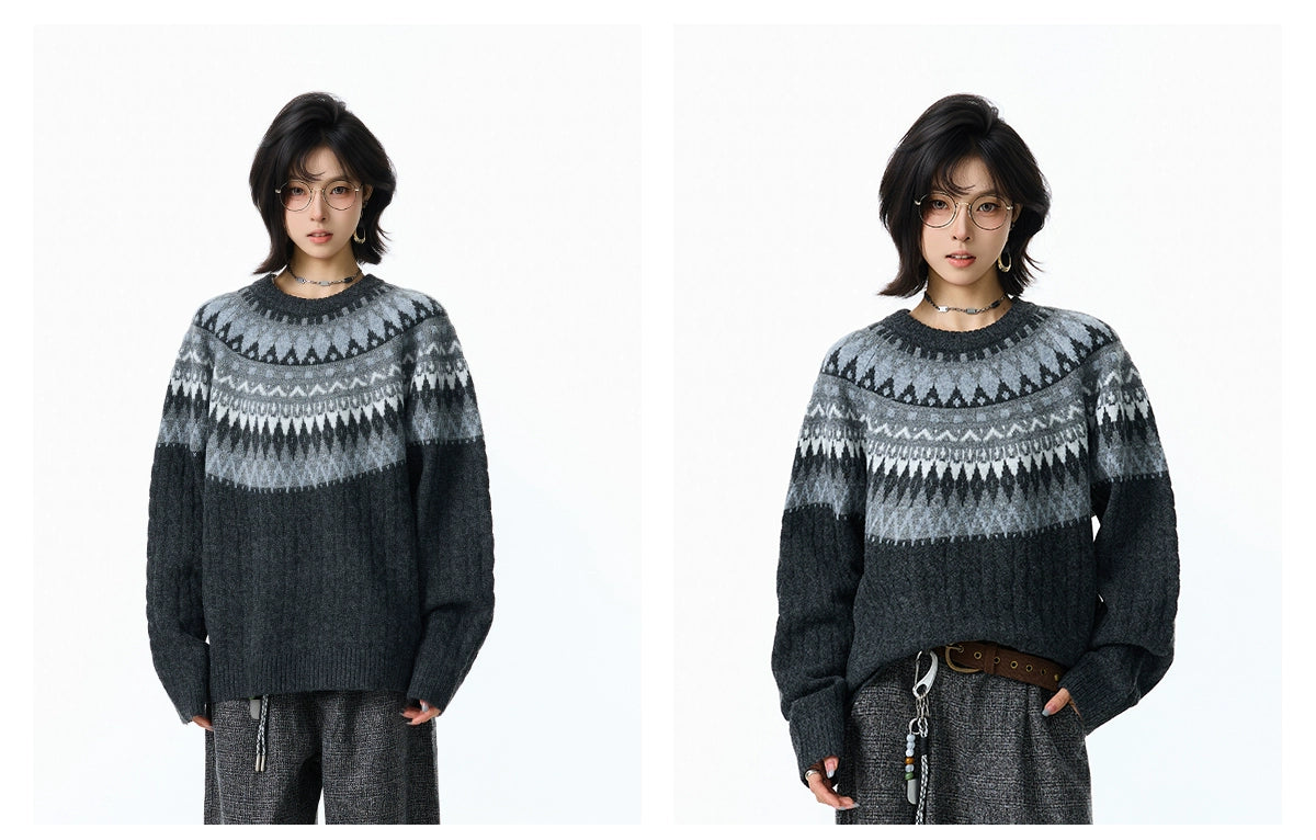 BFLC Cozy Winter & Fall Loose Pullover Knit Sweater-Apricot-M-Free Shipping Leatheretro