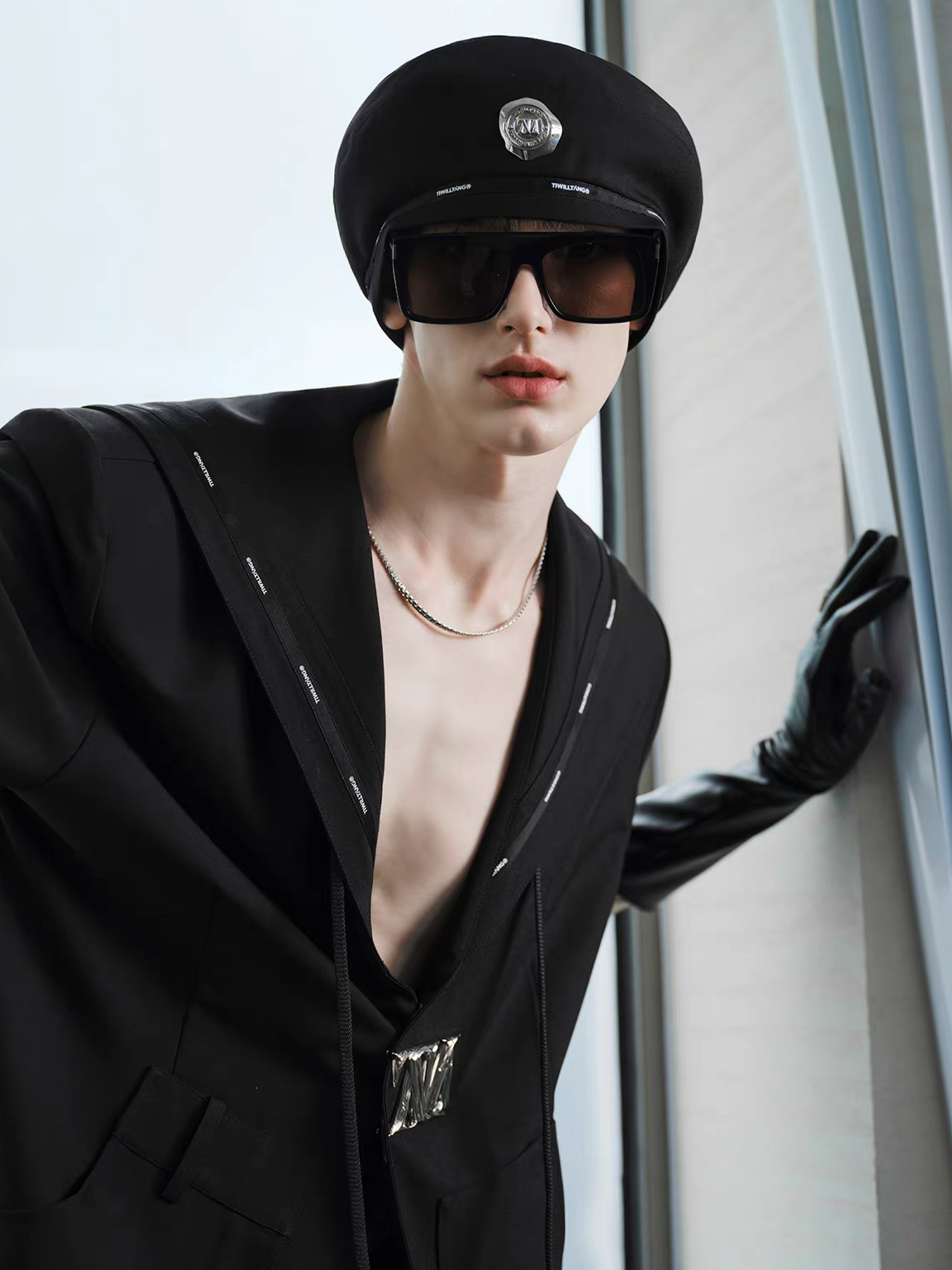 TIWILLTANG Minimal Sailor Collar Shirt-Shirt-S-White-Long-Free Shipping Leatheretro