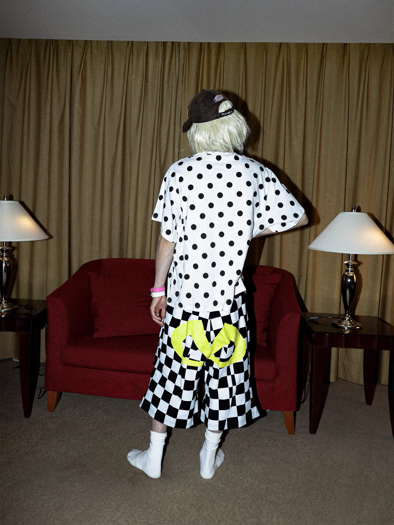 PCCVISION Checkerboard Pleated Baggy Shorts-Shorts-S (Preorder)-Free Shipping Leatheretro