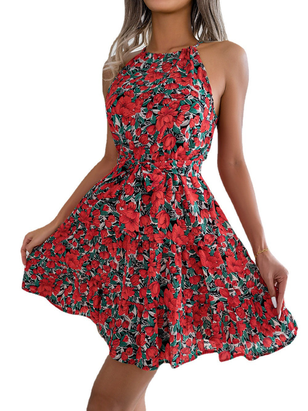 Sexy Summer Vacation Dresses for Women-Dresses-Red-S-Free Shipping Leatheretro