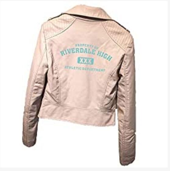 Riverdale Serpents Faux Leather Jacket-Two-headed snake pink.-S-Free Shipping Leatheretro