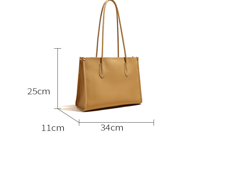 Women Genuine Leather Tote Bag Shoulder Purse with Large Capacity-Handbags-A-Free Shipping Leatheretro