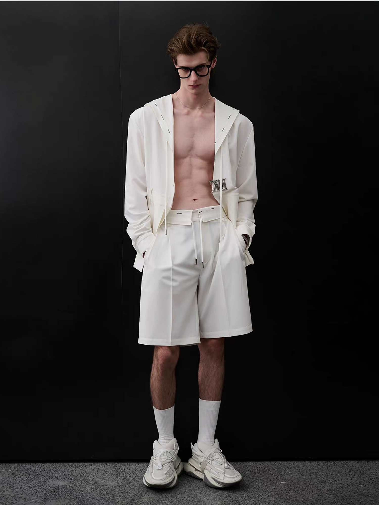 TIWILLTANG Minimal Sailor Collar Shirt-Shirt-S-White-Long-Free Shipping Leatheretro