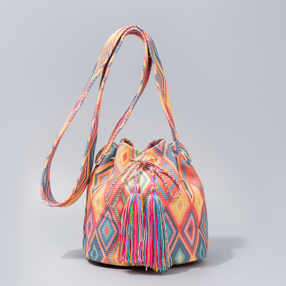 Bohemian Bucket Bag – Crossbody Canvas Shoulder Bag for Women-BY8281-25*23*8CM-Free Shipping Leatheretro