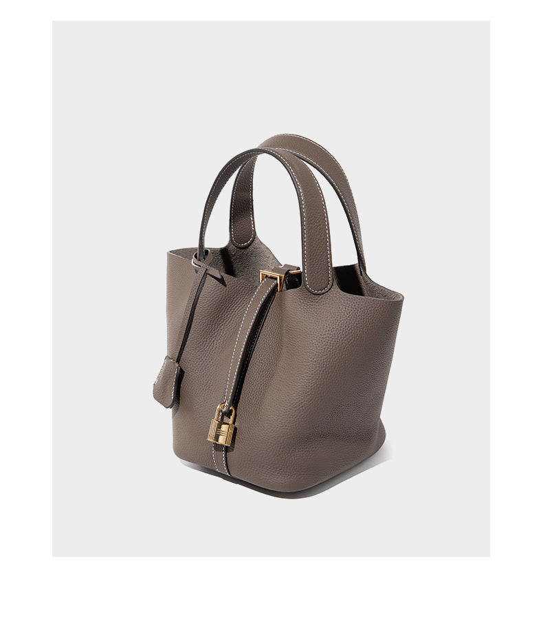 Luxury Leather Bucket Bag for Women-handbags-black-Free Shipping Leatheretro