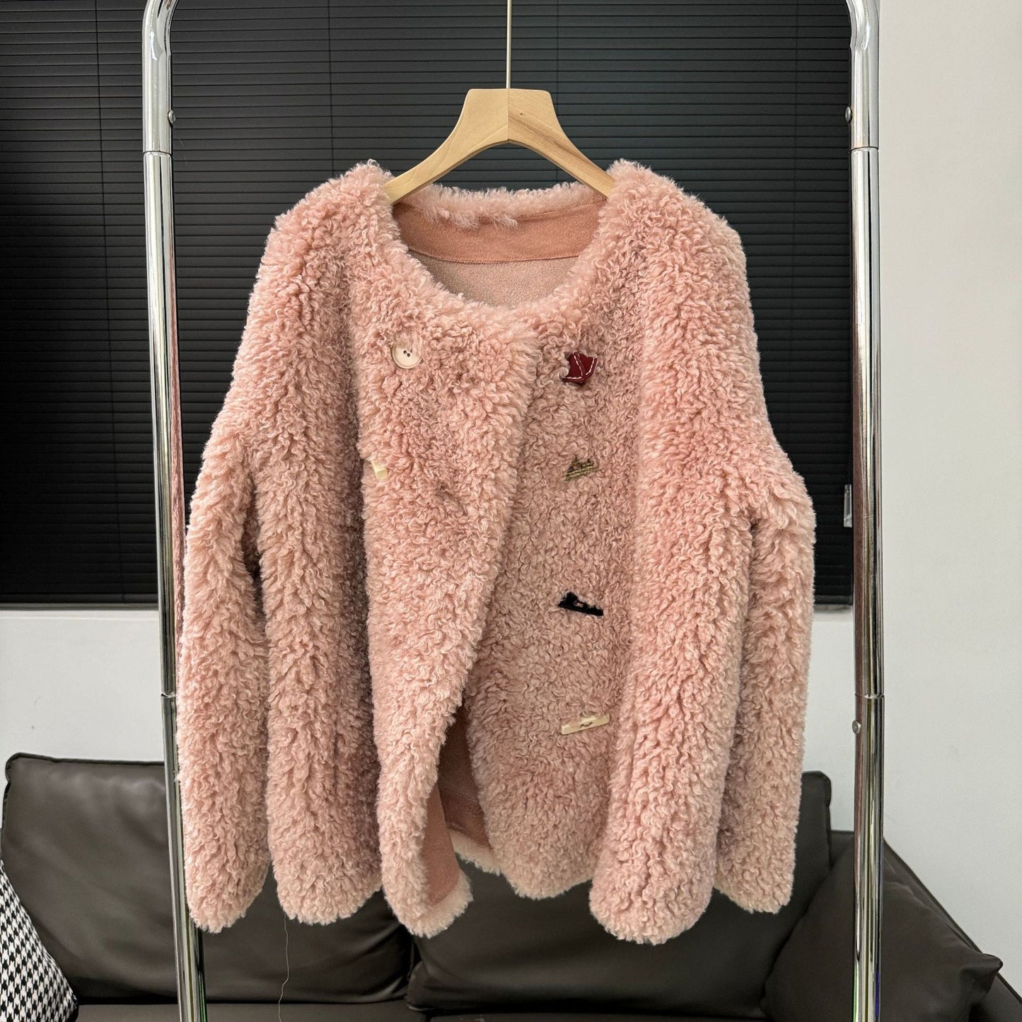 Fashion Faux Fur Women Jacket Coats-Coats & Jackets-Pink-One Size-Free Shipping Leatheretro