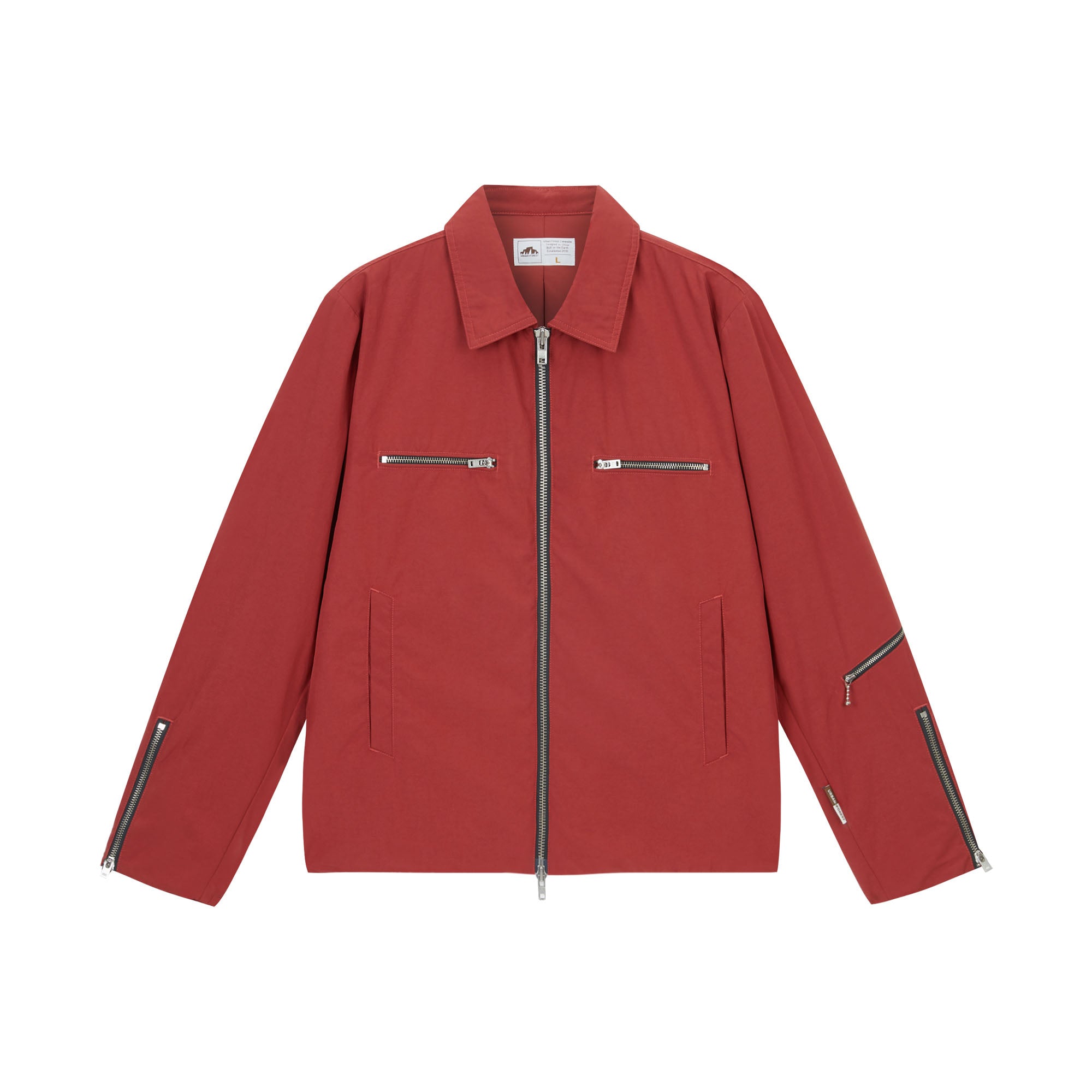 URBAN+FOREST Essential Multi-Pocket Utility Jacket-Jacket-S-Red-Free Shipping Leatheretro
