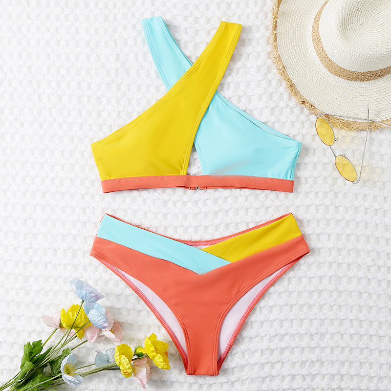 Sexy Colorful Women Summer Beach Bikini Swimsuits-Swimwear-A-S-Free Shipping Leatheretro