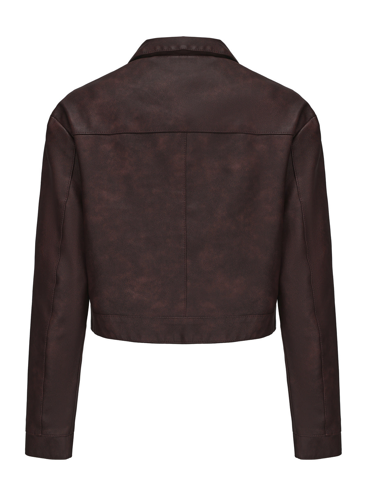 Women's Faux Leather Jacket-Lotus root pink #7-S-Free Shipping Leatheretro