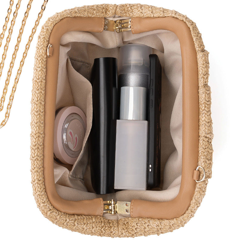 Summer Straw Crossbody Bag – Boho Vacation Clutch, Evening Party Purse-apricot-26X5X18CM-Free Shipping Leatheretro