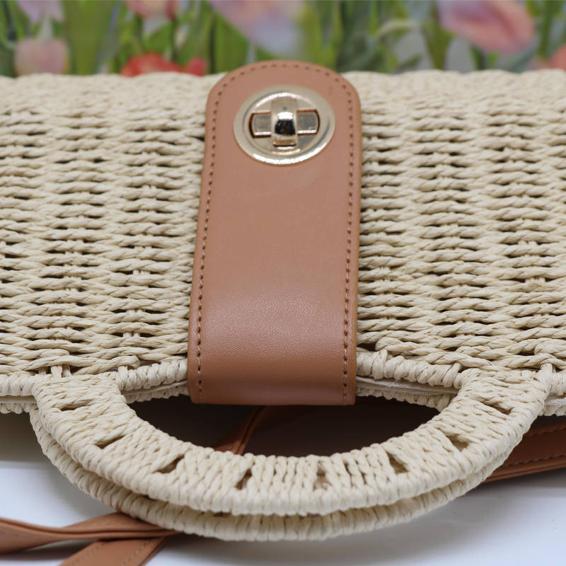 Handwoven Straw Bag for Women-Ivory-Free Shipping Leatheretro