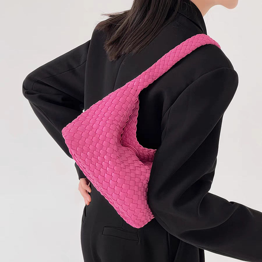 Handwoven Faux Leather Women's Bag – Stylish Crossbody Handbag-Avocado green + change purse-Free Shipping Leatheretro