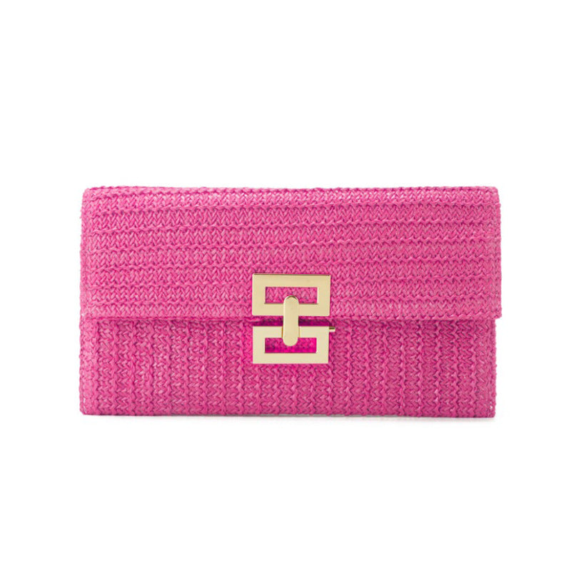 Women's Woven Straw Handbag-apricot-27x15x2CM-Free Shipping Leatheretro