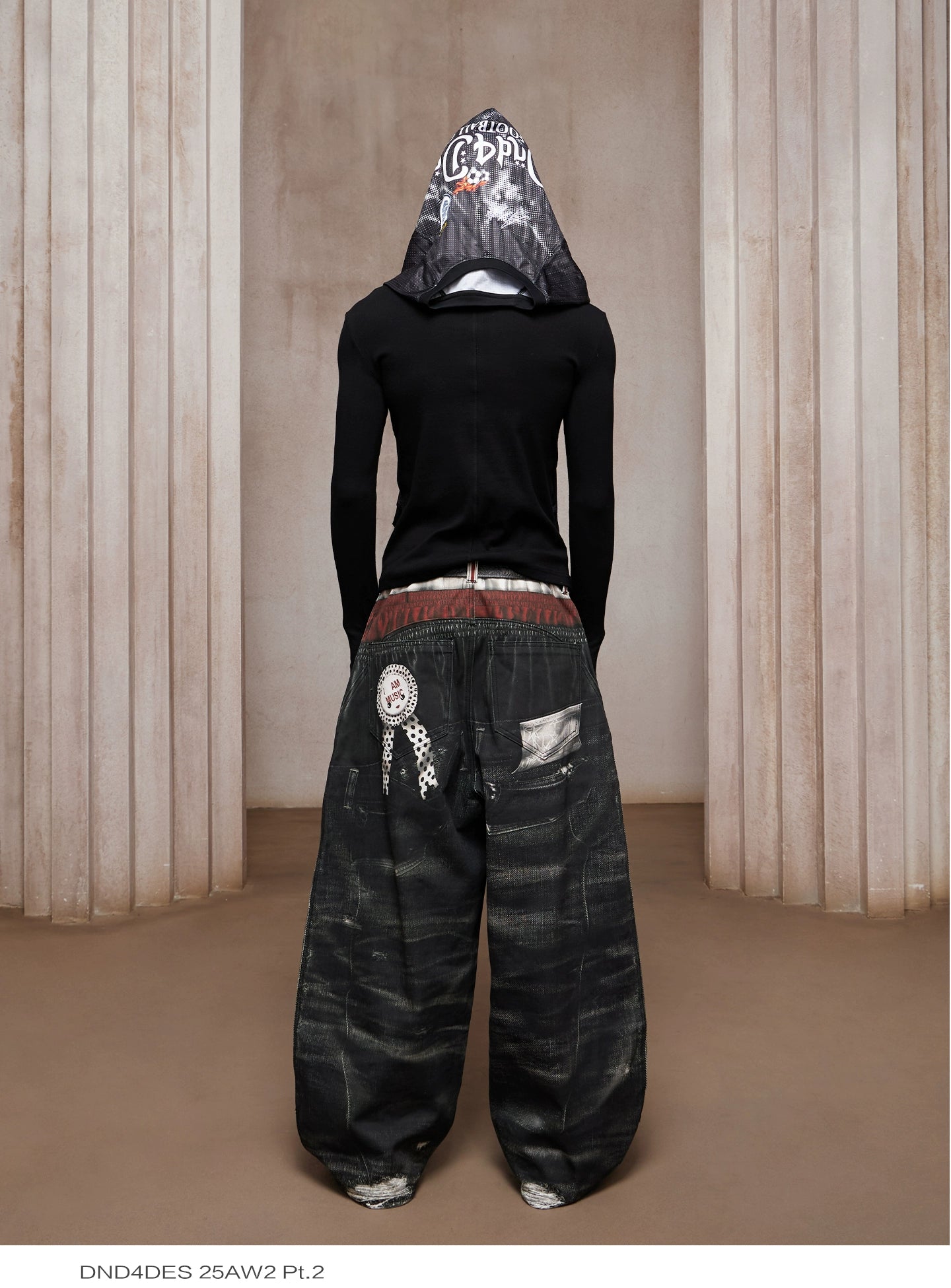 DND4DES Men's Long Sleeve T-Shirt - Ribbed Stretch Fit-Black-S-Free Shipping Leatheretro