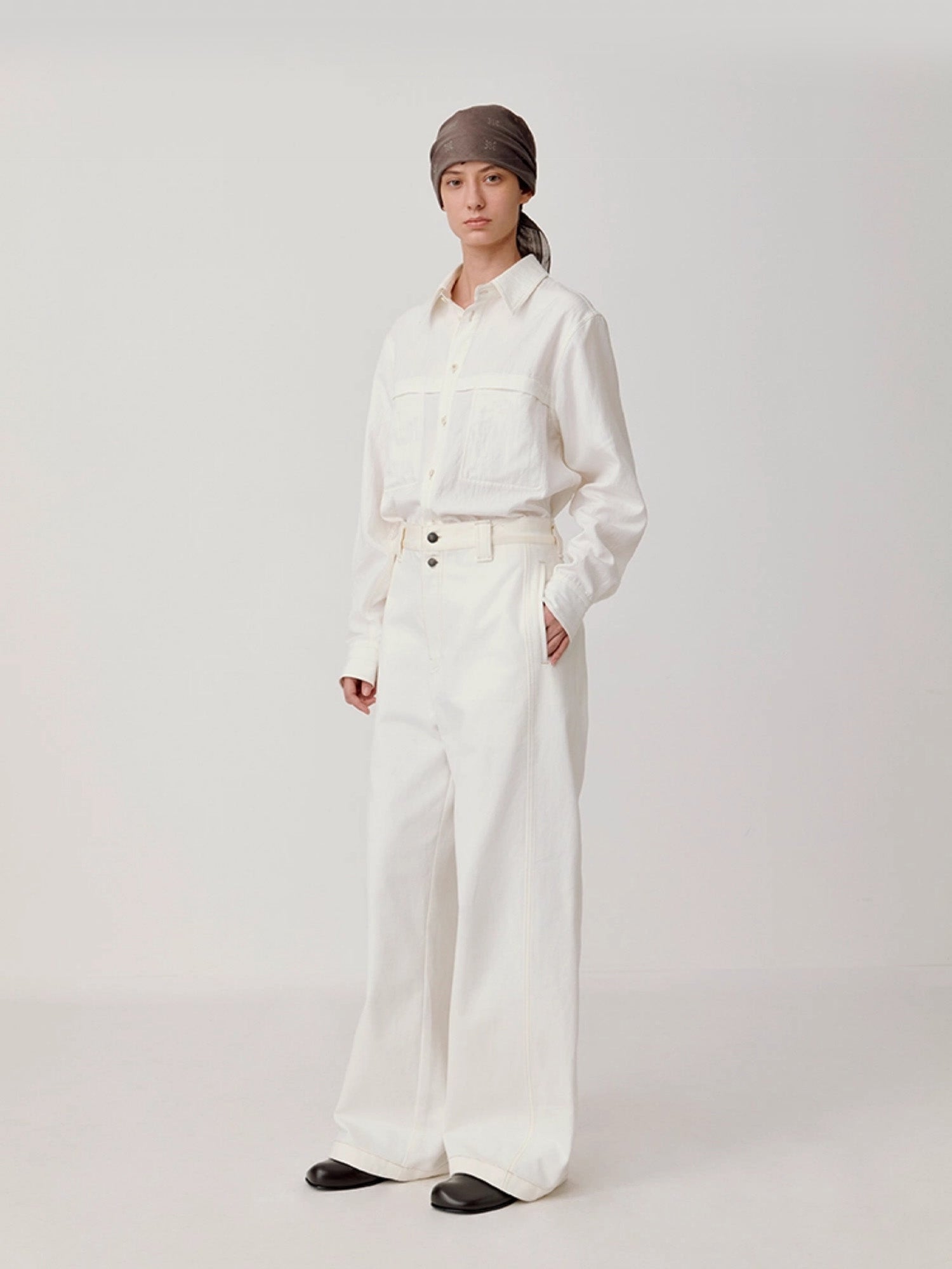 OPICLOTH Minimal Stitch Tencel-Blend Shirt-Shirt-S-Black-Free Shipping Leatheretro