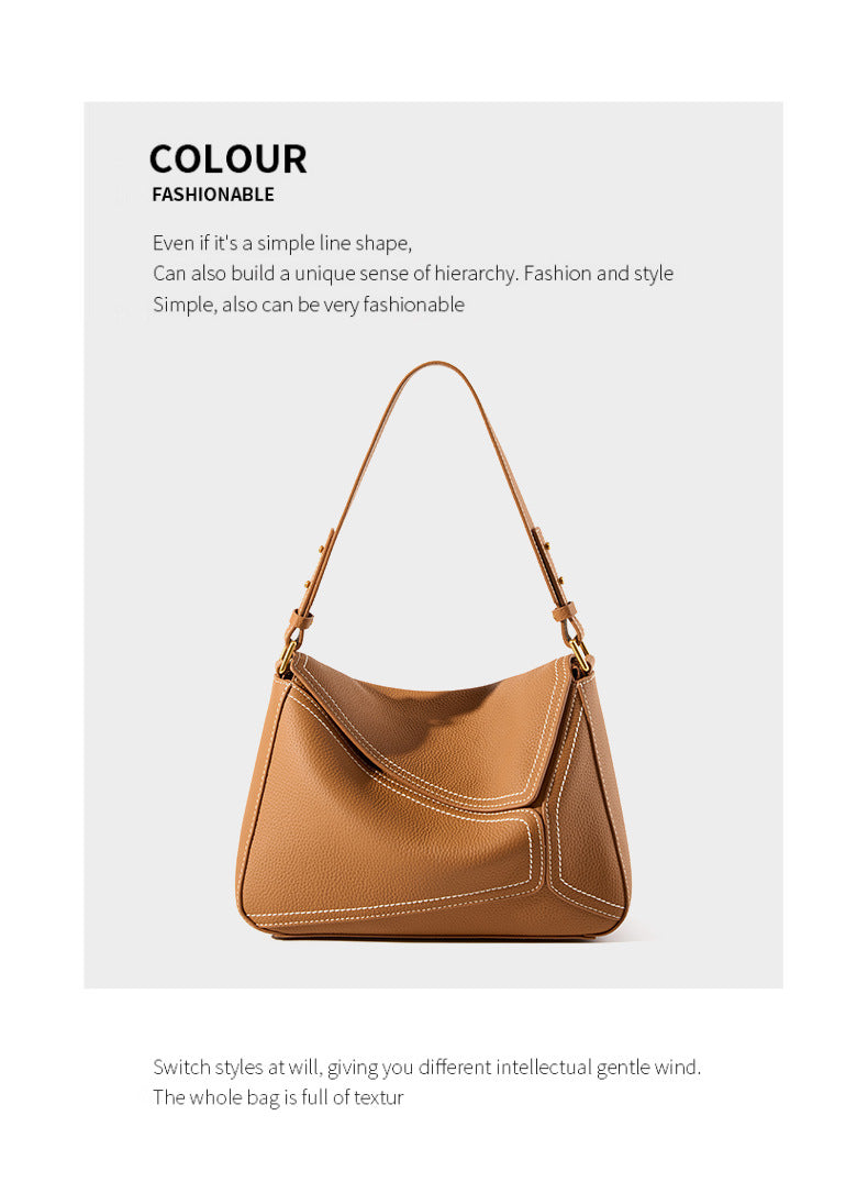 Luxury Leather Tote Bag for Women-Handbags-Brown-Free Shipping Leatheretro