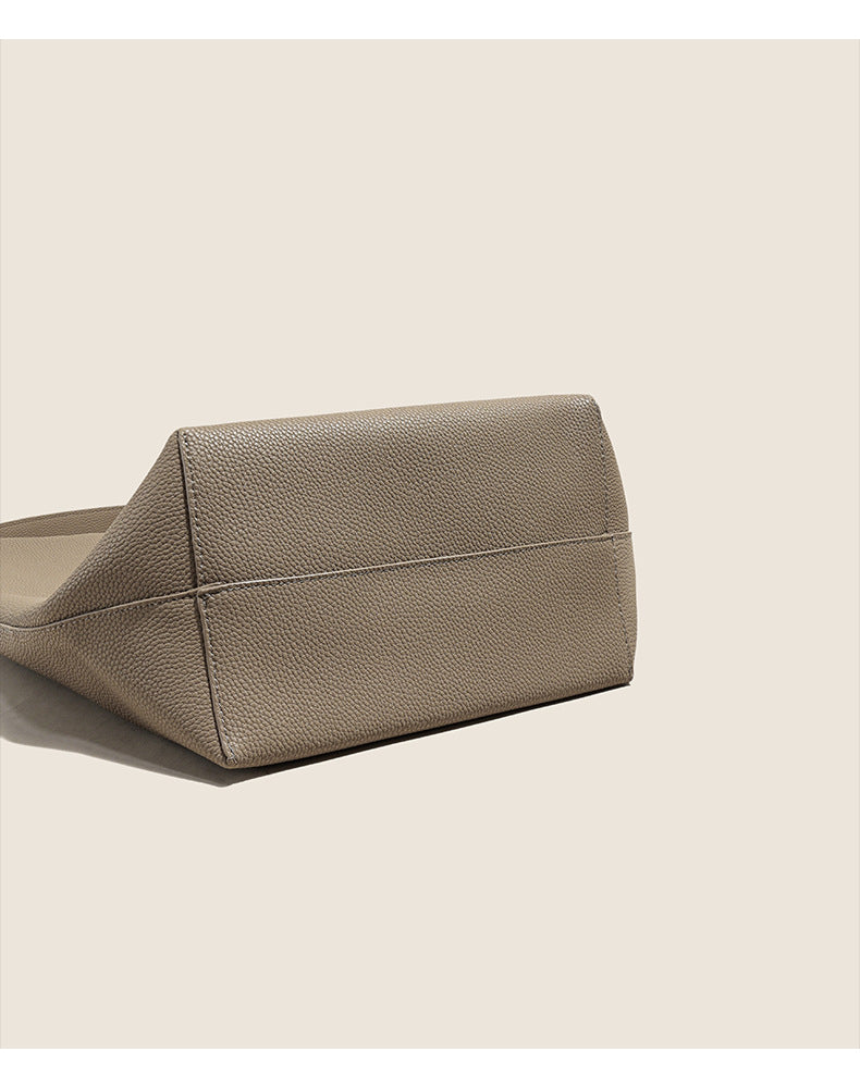 Designed Genuine Leather Bucket Bag-Handbags-Off the White-Free Shipping Leatheretro