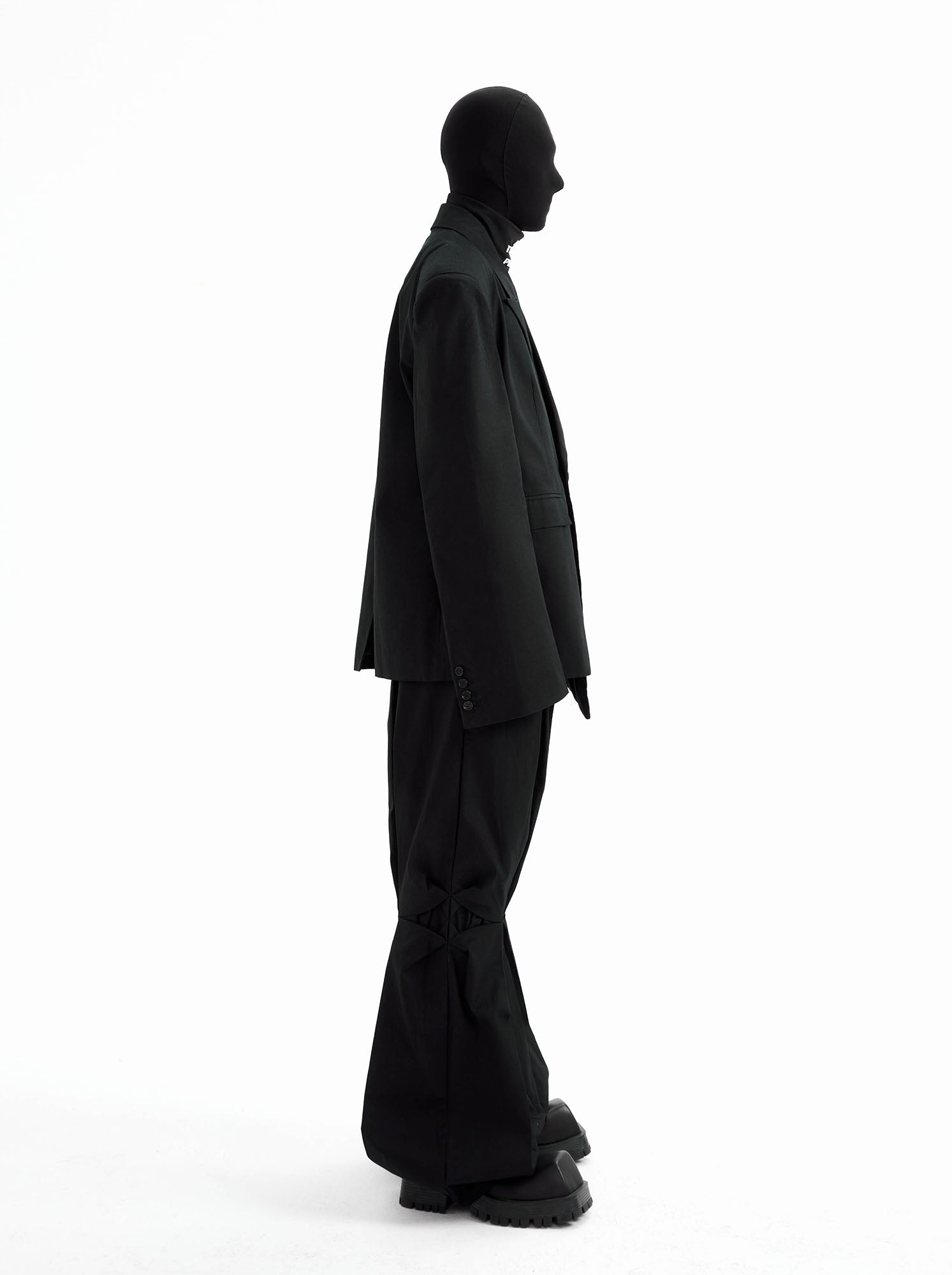 TRIANGLE PROJECT Asymmetrical Padded-Shoulder Oversized Blazer-Jacket-S-Free Shipping Leatheretro