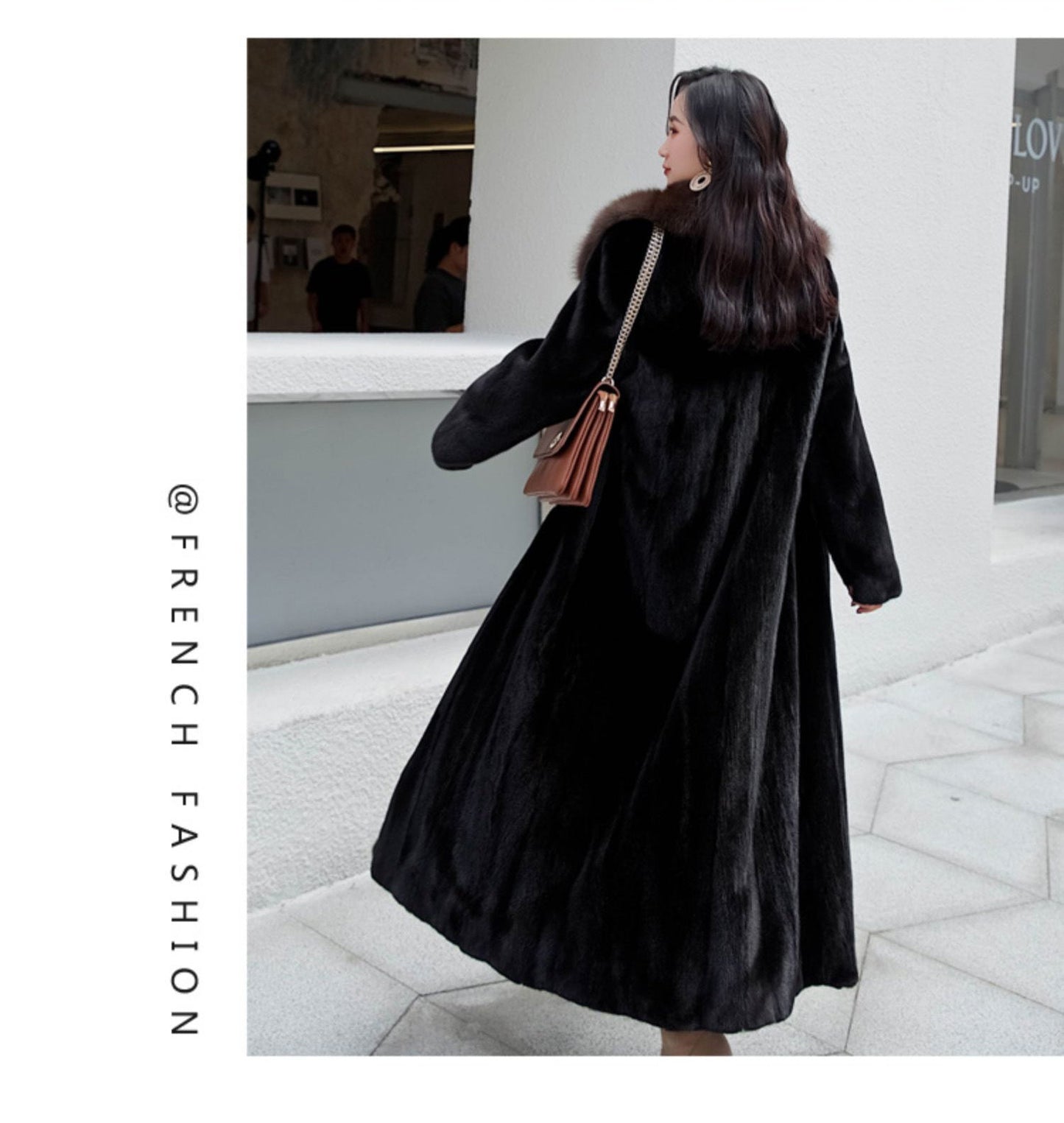 Luxurious Faux Fur Long Winter Overcoats for Women-Outerwear-Black-S-Free Shipping Leatheretro