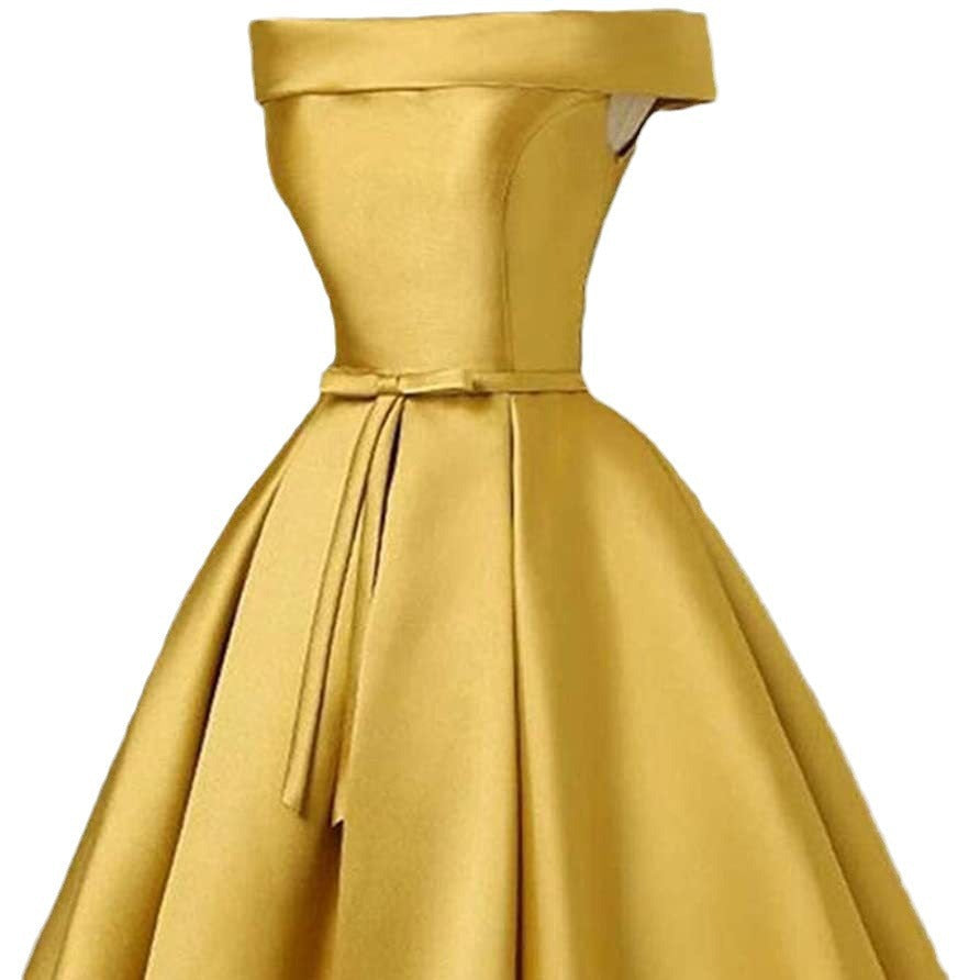 Elegant Fashion Mini Party Dresses-Dresses-Golden-S-Free Shipping Leatheretro