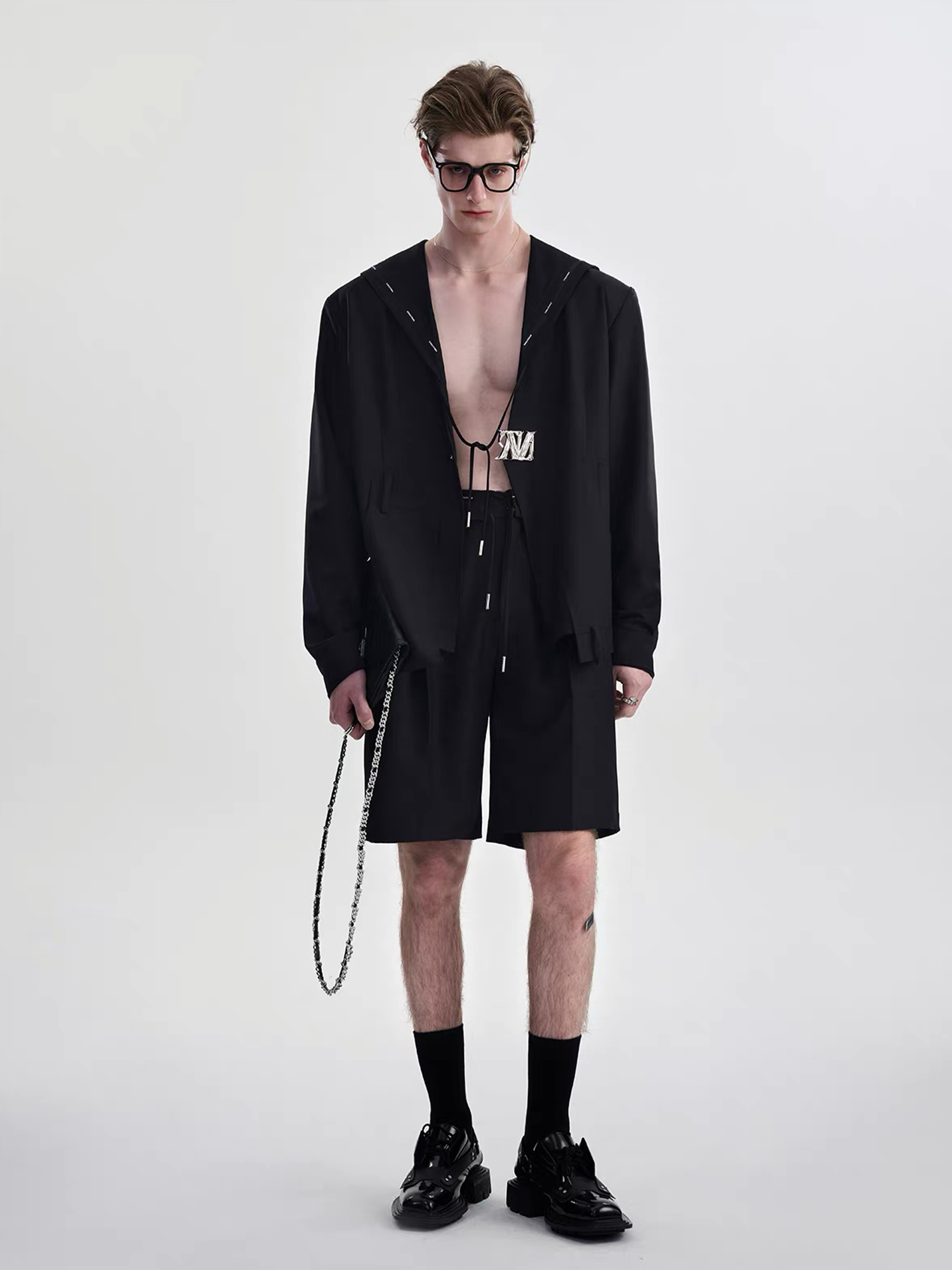 TIWILLTANG Minimal Sailor Collar Shirt-Shirt-S-White-Long-Free Shipping Leatheretro