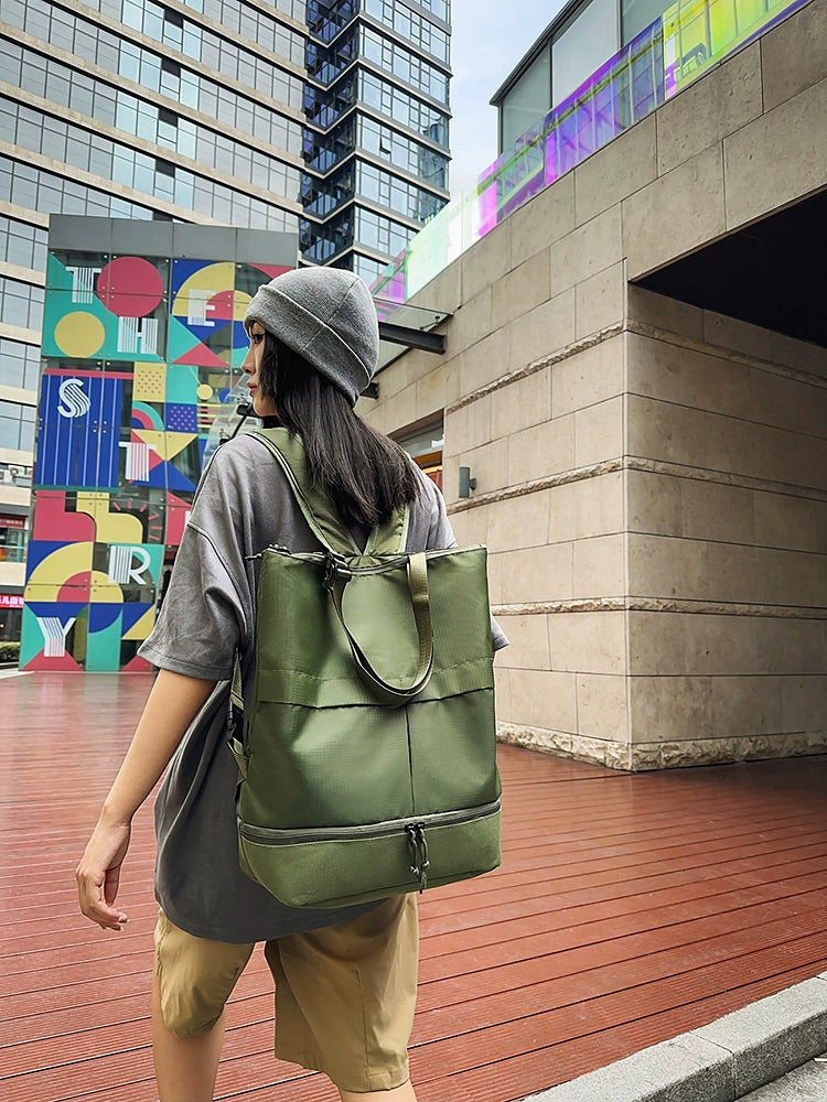 BOOM Multi-Purpose Backpack - Lightweight Travel Pack Shoe Compartment-绿色 关注店铺送运费险-Free Shipping Leatheretro