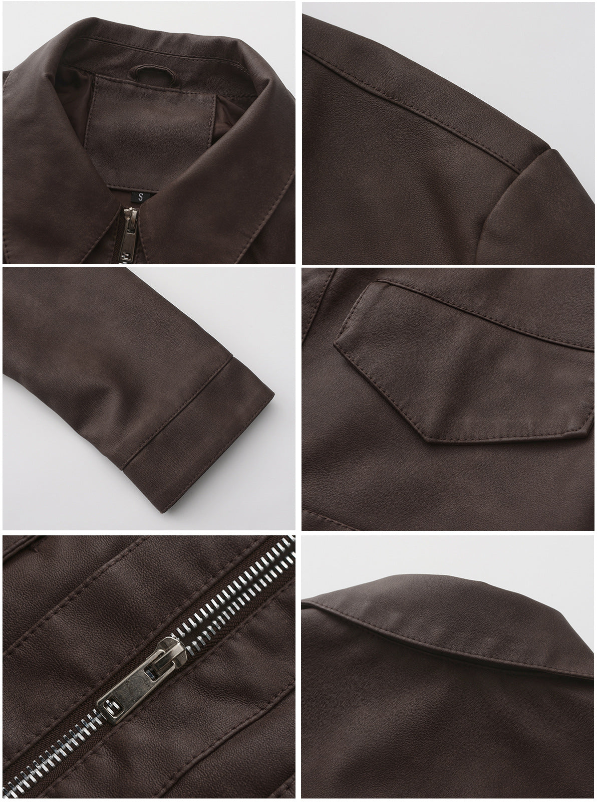 Women's Faux Leather Jacket-Lotus root pink #7-S-Free Shipping Leatheretro