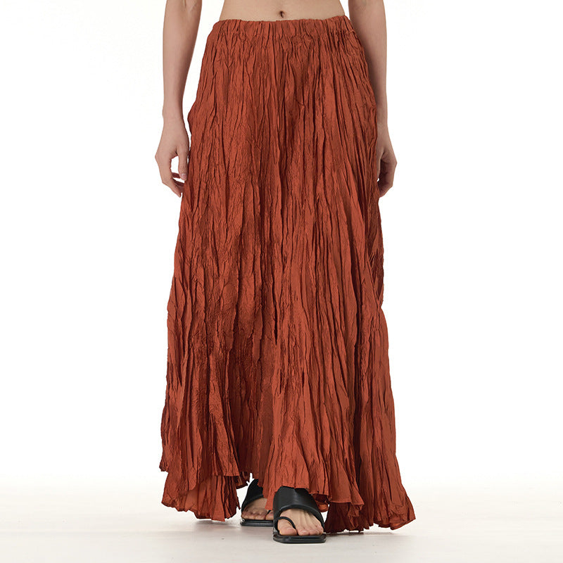 Flowy Plus Sizes Skirts-Skirts-Orange-One Size-Free Shipping Leatheretro