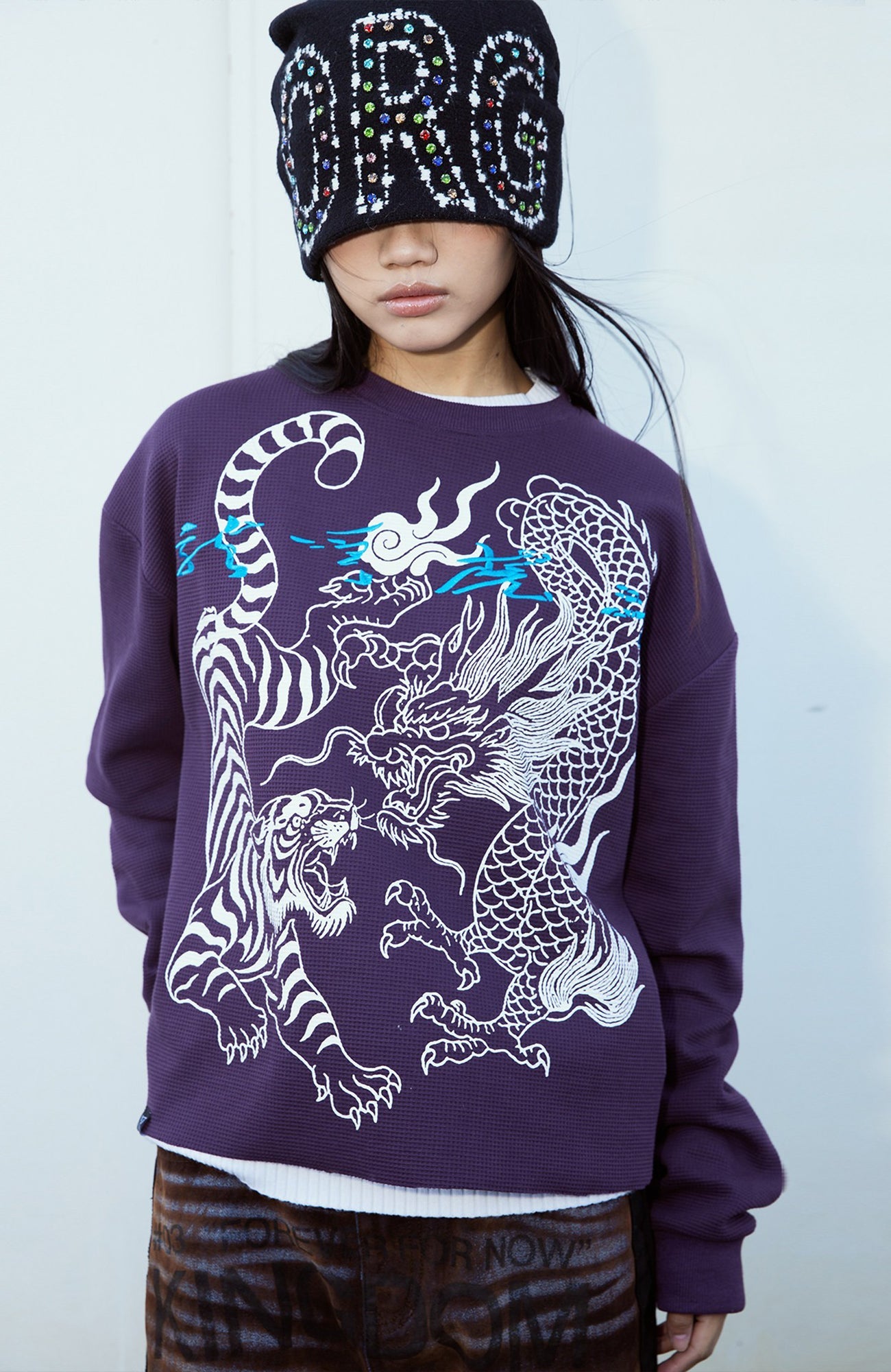 VINKID Graphic Waffle Long Sleeve-Jacket-S (Preorder)-Free Shipping Leatheretro
