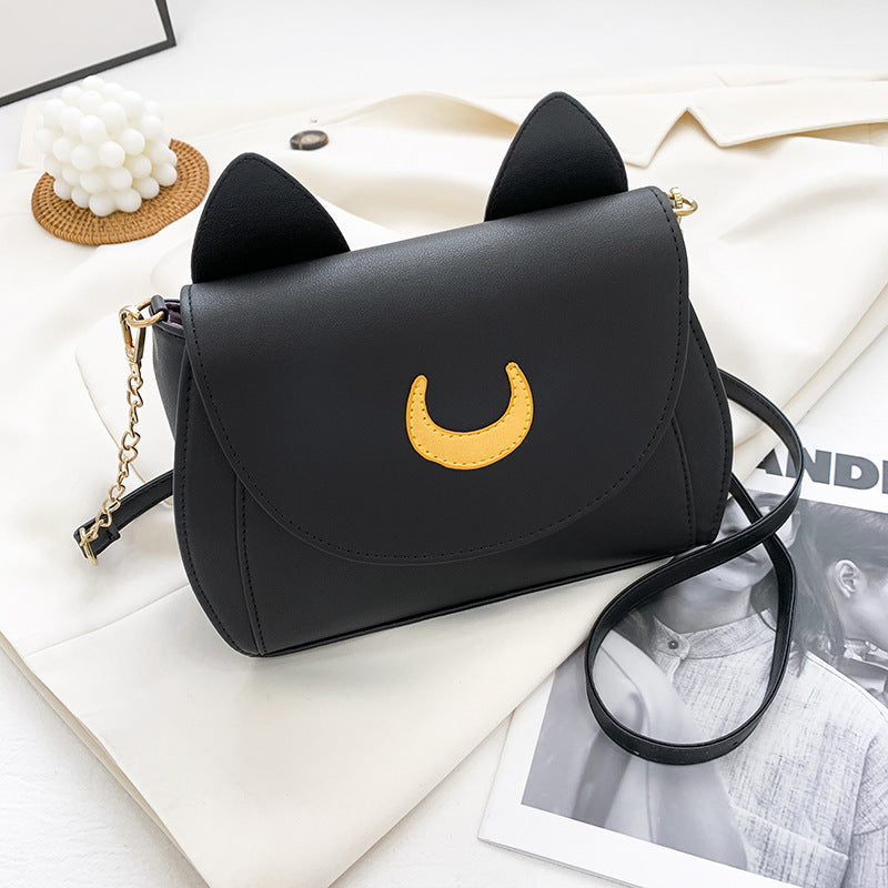 Sailor Moon Inspired Cute Cat Shoulder Bag-White-Free Shipping Leatheretro