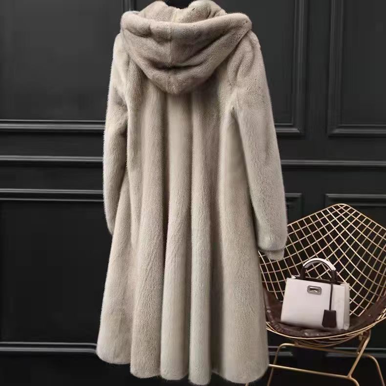 Luxurious Faux Fur Long Winter Overcoats for Women-Outerwear-Gray-S-Free Shipping Leatheretro