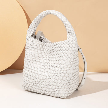 Summer PU Minimalist Boho Shoulder Bag with Detachable Mini Purse-Handbags-Black-Free Shipping Leatheretro