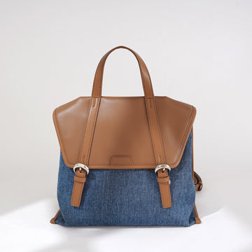 Casual Leather Denim Backpack-Backpack-Blue-Free Shipping Leatheretro
