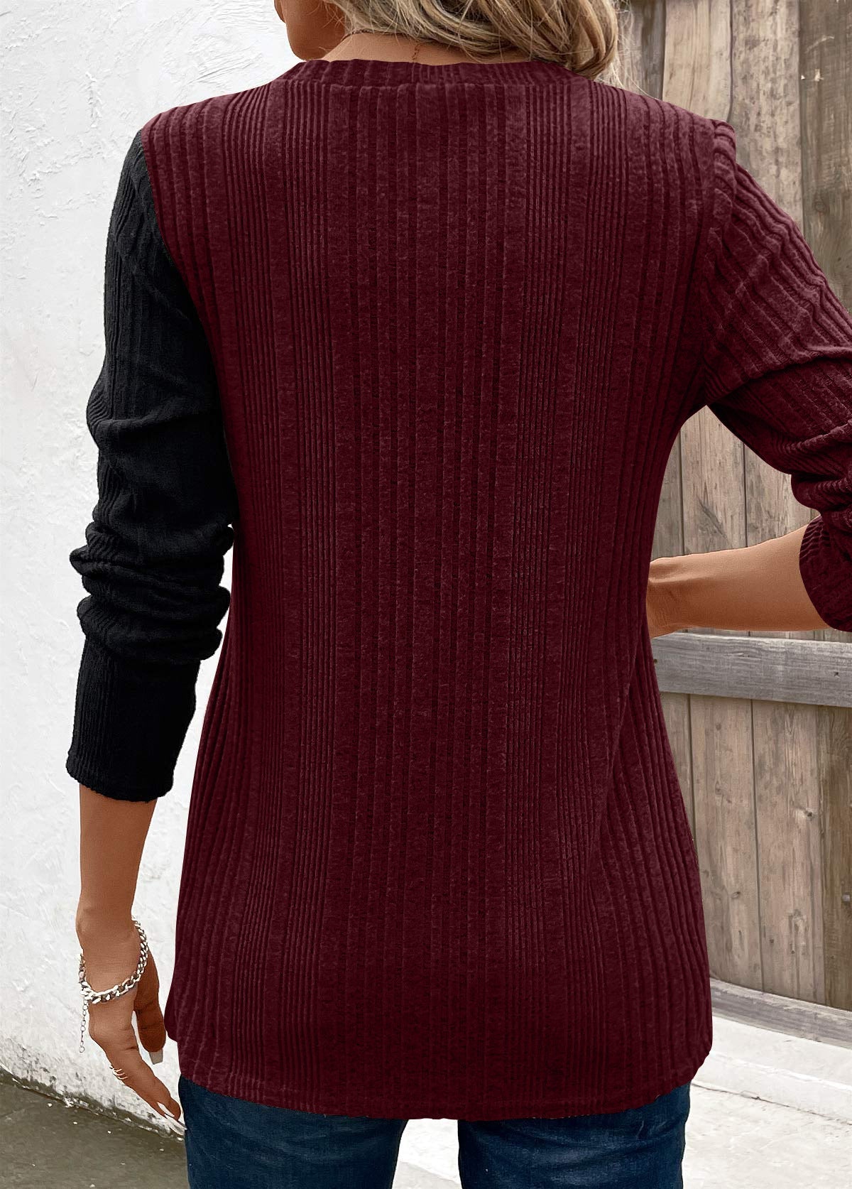 Casual Women Long Sleeves Knitted Tops-Shirts & Tops-Dark Brown-S-Free Shipping Leatheretro