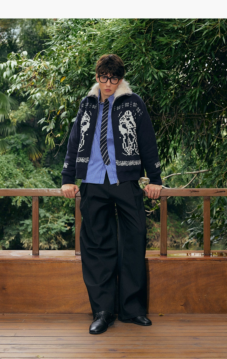 KREATE Women's Plush Knit Jacket with Dyed Tip Fur-Black-S-Free Shipping Leatheretro